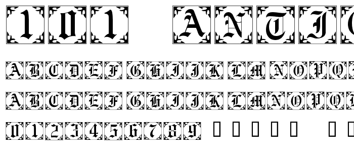 101! Antique Alpha II font